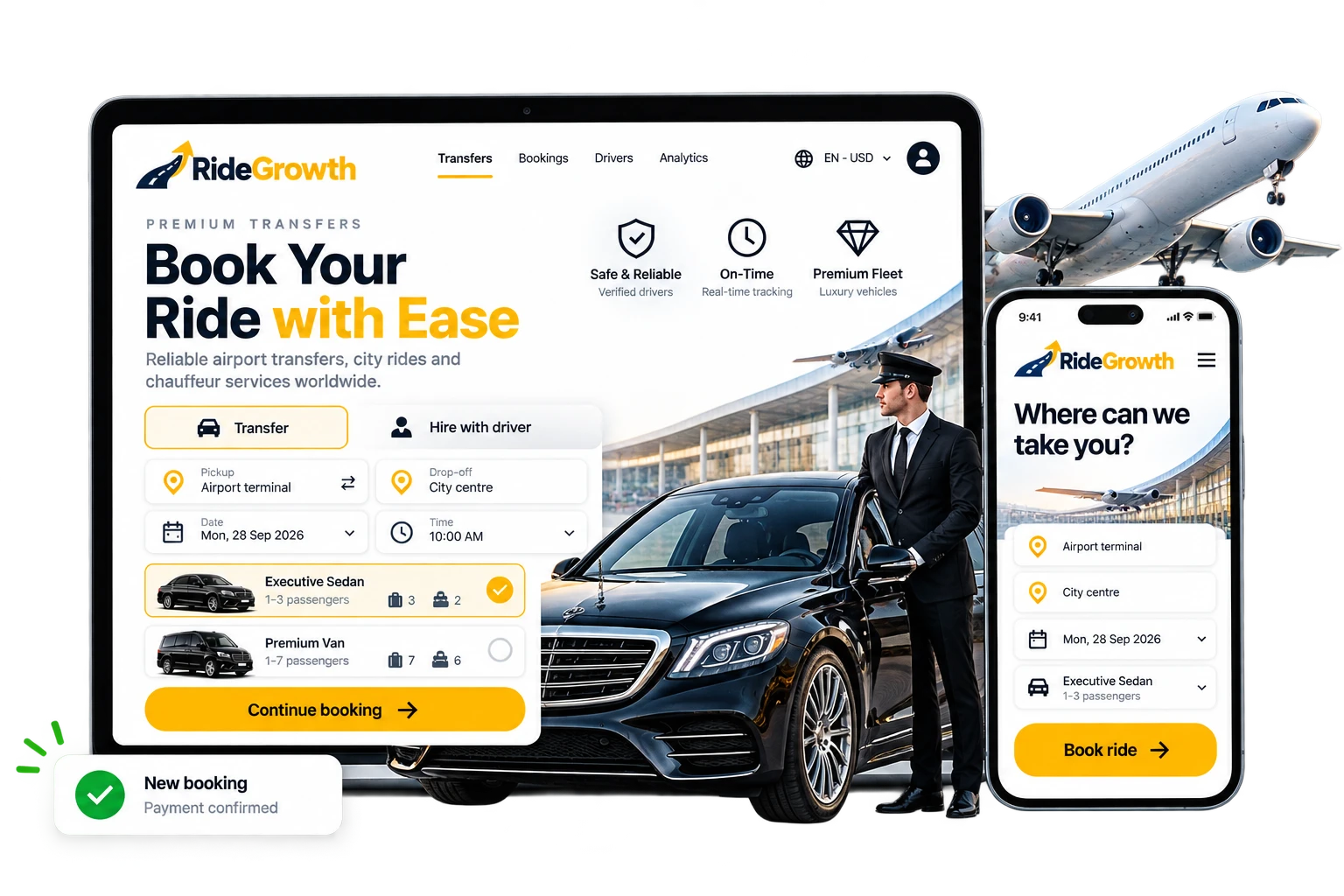 RideGrowth dashboard